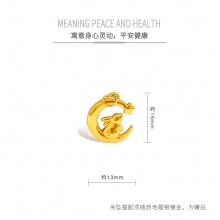 9999黃金望月兔吊墜約0.9-0.99克